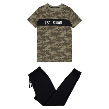 Pijama em algodão bio, estampado camuflagem, 10-18 anos LA REDOUTE COLLECTIONS