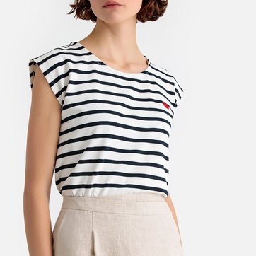 T-shirt às riscas estilo marinheiro LA REDOUTE COLLECTIONS