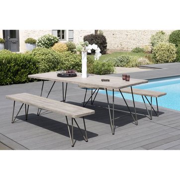 Table Et Banc En Bois De Jardin