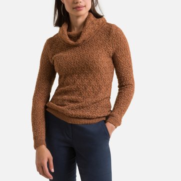 Ouille!   20+  Listes de Pull Col Boule! Pull chaud manches longues col boule 50% polyamide, 50% angora camille porte une taille 38/s et mesure 1m74.