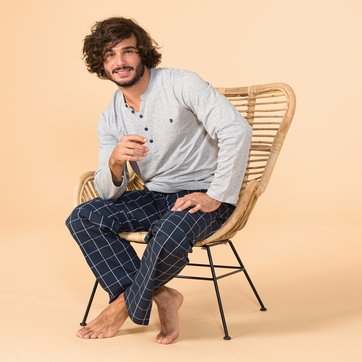 Pyjama manches longues bas à carreaux Célébrer Pyjama manches longues bas à carreaux Célébrer DODO