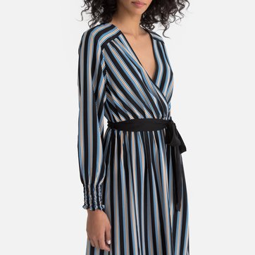 Vestido comprido cruzado, mangas compridas, Reanne SUD EXPRESS