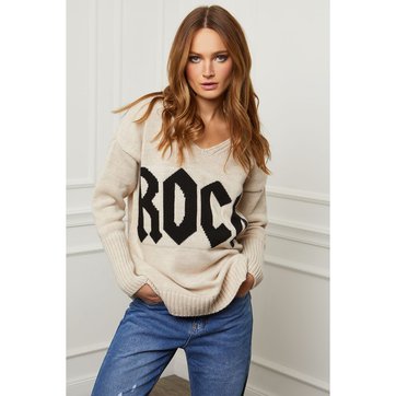 Pull femme rock