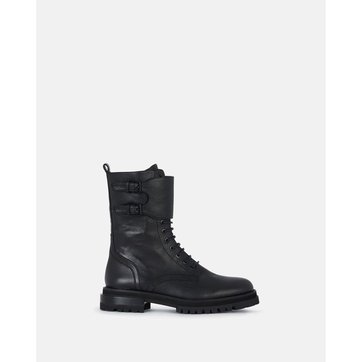 bottines cuir à lacets femme