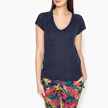 T shirt em jersey de linho MARIE SIXTINE