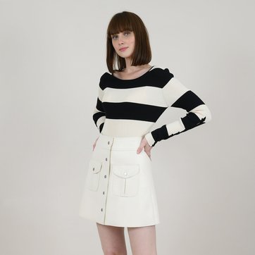 Pullover mit Streifenmuster und langen Ärmeln mit Schnürung MOLLY BRACKEN