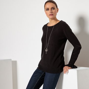 Jersey con cuello redondo de punto fino ANNE WEYBURN
