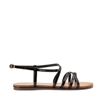 Sandales brides croisées metallisées, talon plat LA REDOUTE COLLECTIONS