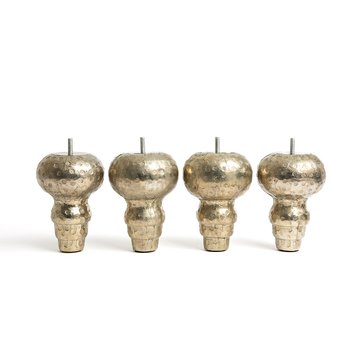 4er-Pack Füsse für Bettrahmen Rani, gehämmertes Metall AM.PM