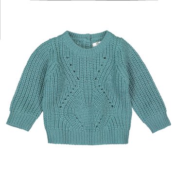 Camisola com gola redonda em malha fantasia, 3 meses-4 anos LA REDOUTE COLLECTIONS