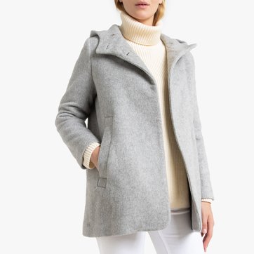 Abrigo con capucha, semilargo LA REDOUTE COLLECTIONS