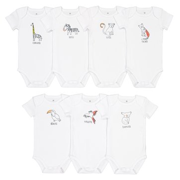 7er-Pack Kurzarm-Bodys, 1 Monat - 3 Jahre LA REDOUTE COLLECTIONS
