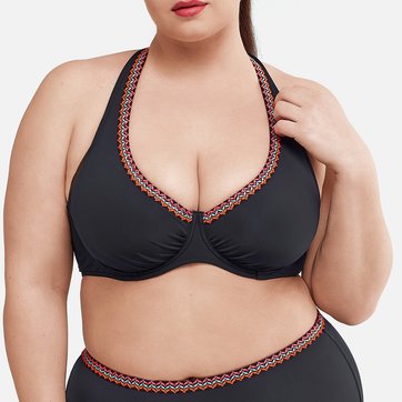 Bikini-Oberteil, Foulard-Form mit Stickerei LA REDOUTE COLLECTIONS PLUS