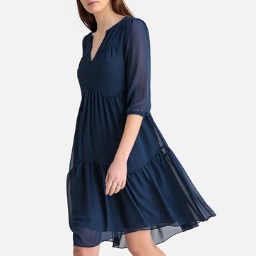 Vestido curto, mangas 3/4 Vestido curto, mangas 3/4 SEE U SOON