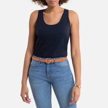 Débardeur en coton bio, dos nageur LA REDOUTE COLLECTIONS