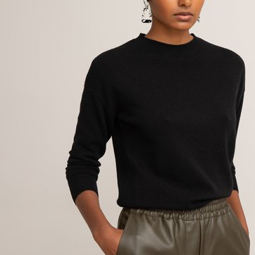 Camisola de gola redonda, em malha fina, pura caxemira LA REDOUTE COLLECTIONS