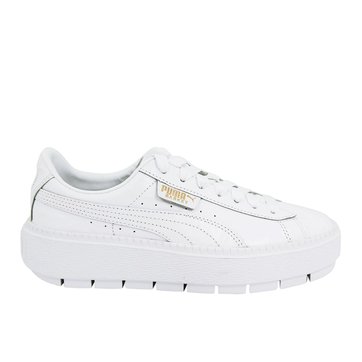 puma platform trace blanche