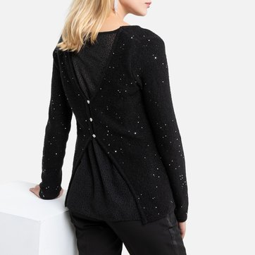Pullover mit rundem Ausschnitt, Spitze hinten ANNE WEYBURN