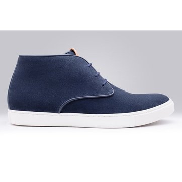 chaussure daim bleu marine homme