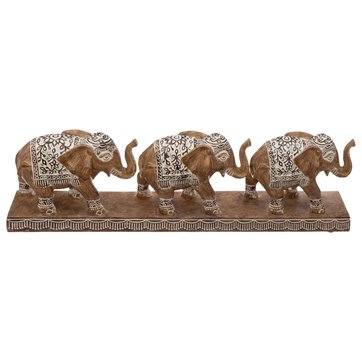 /Él/éphant Blanc en r/ésine H 22 cm Atmosphera