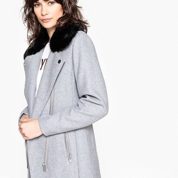 Manteau en laine femme kaki Manteau en laine femme kaki