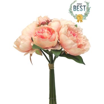 Mini Bouquet De Roses Artificiels-Rose Pâle