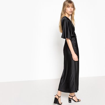 Vestido largo vaporoso con escote delante y en esp LA REDOUTE COLLECTIONS