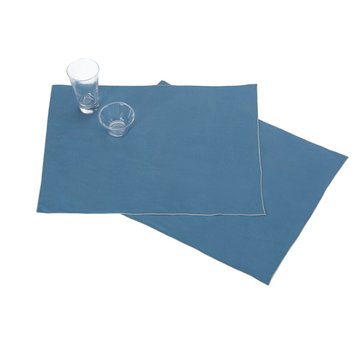 Lot De 4 Sets De Table Borgo Bleu Canard 3 Suisses