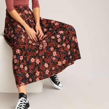 Saia comprida fluida, estampado floral LA REDOUTE COLLECTIONS