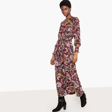 Vestido cruzado estampado LA REDOUTE COLLECTIONS