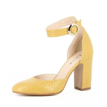 escarpin ouvert jaune