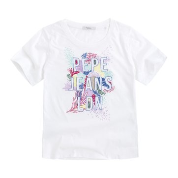T-shirt de gola redonda, motivo à frente PEPE JEANS