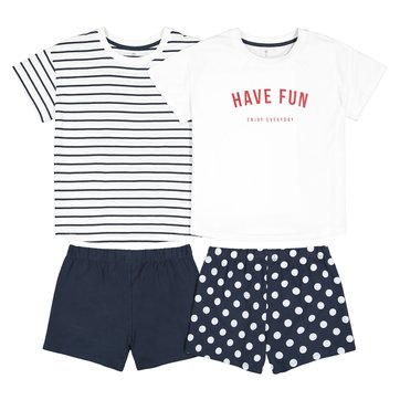 Lote de 2 pijamas em algodão, 10-16 anos LA REDOUTE COLLECTIONS
