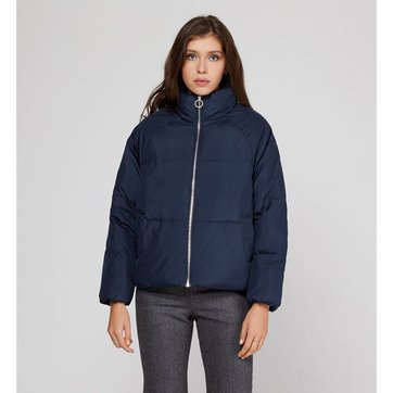 Doudoune femme GALERIES LAFAYETTE | La Redoute Doudoune Eva courte droite nylon Galeries Lafayette bleu