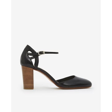 Escarpins Talon Aiguille Bershka - Suédine Noire, Taille 35, Très Bon état, Bride Cheville