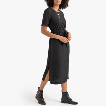 Vestido recto, largo, de manga corta LA REDOUTE COLLECTIONS