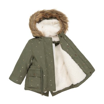 Parka estampada às estrelas, com capuz, 3 meses - 3 anos LA REDOUTE COLLECTIONS