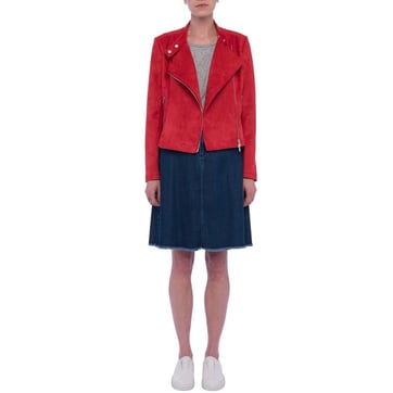 Veste Zara Femme Blazer Court Asymétrique Bleu Marine - Fermeture éclair Complète - Taille M