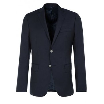 Veste costard bleu | La Redoute Blazer croisé en pure laine piquée bleu Bruce Field | La Redoute