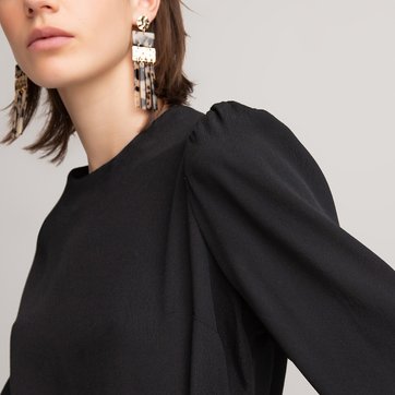 Bluse mit rundem Ausschnitt, Cut-out hinten LA REDOUTE COLLECTIONS