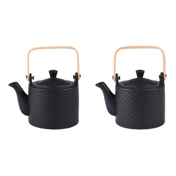 / Style Japonais Th/éi/ère 0,8/ L / Th/éi/ère en fonte Zen Garden Noir Tasses et dessous de plat rond/ Coffret cadeau/