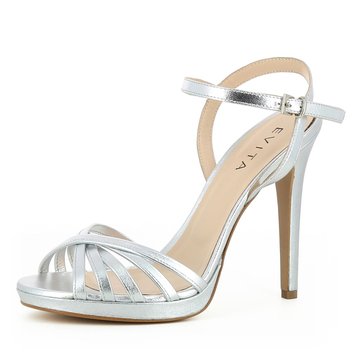 sandales talons carrés argent