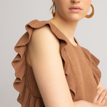 Pullover mit rundem Ausschnitt, Feinstrick LA REDOUTE COLLECTIONS