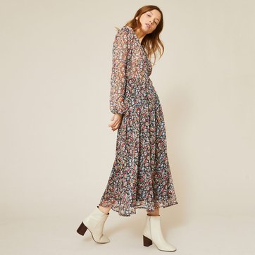 Robe longue fleurie monoprix