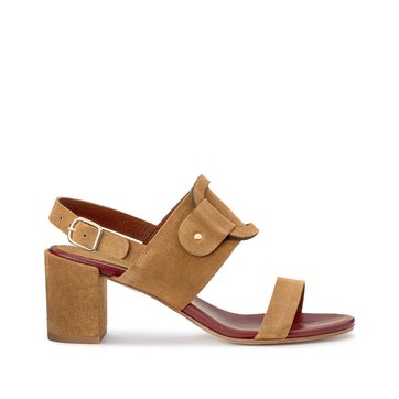 sandales talons marron