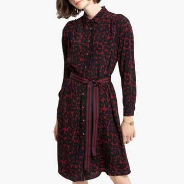 Vestido camisero con estampado de leopardo LA REDOUTE COLLECTIONS