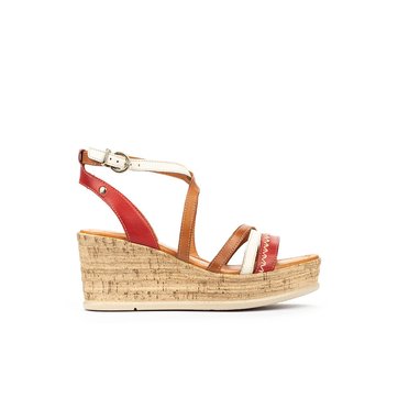 chaussures compensées rouge