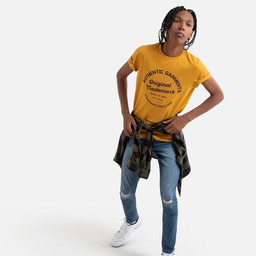 Lote de 2 t-shirts com motivo e gola redonda, 10-18 anos LA REDOUTE COLLECTIONS