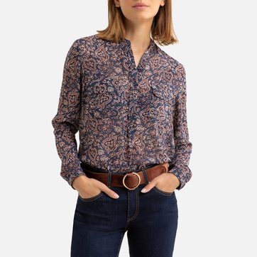 Blusa com estampado cornucópias, gola redonda SEE U SOON