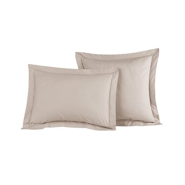 Taie d'Oreiller, Beige, Taies d'Oreillers, Lot de 2, 100% Percale de Coton Taie d'Oreiller, Beige, Taies d'Oreillers, Lot de 2, 100% Percale de Coton